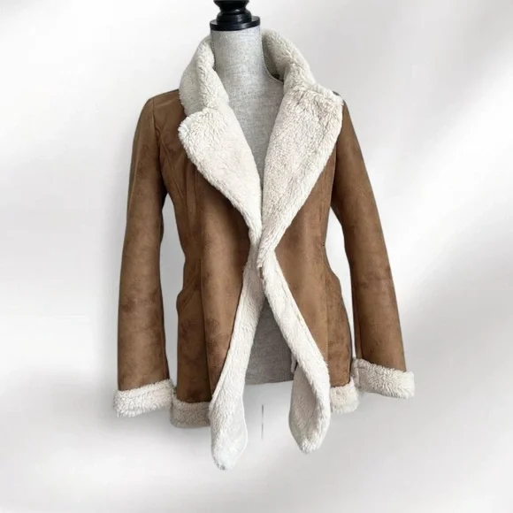 Vintage Cache Tan Shearling Jacket - Picture 5 of 6
